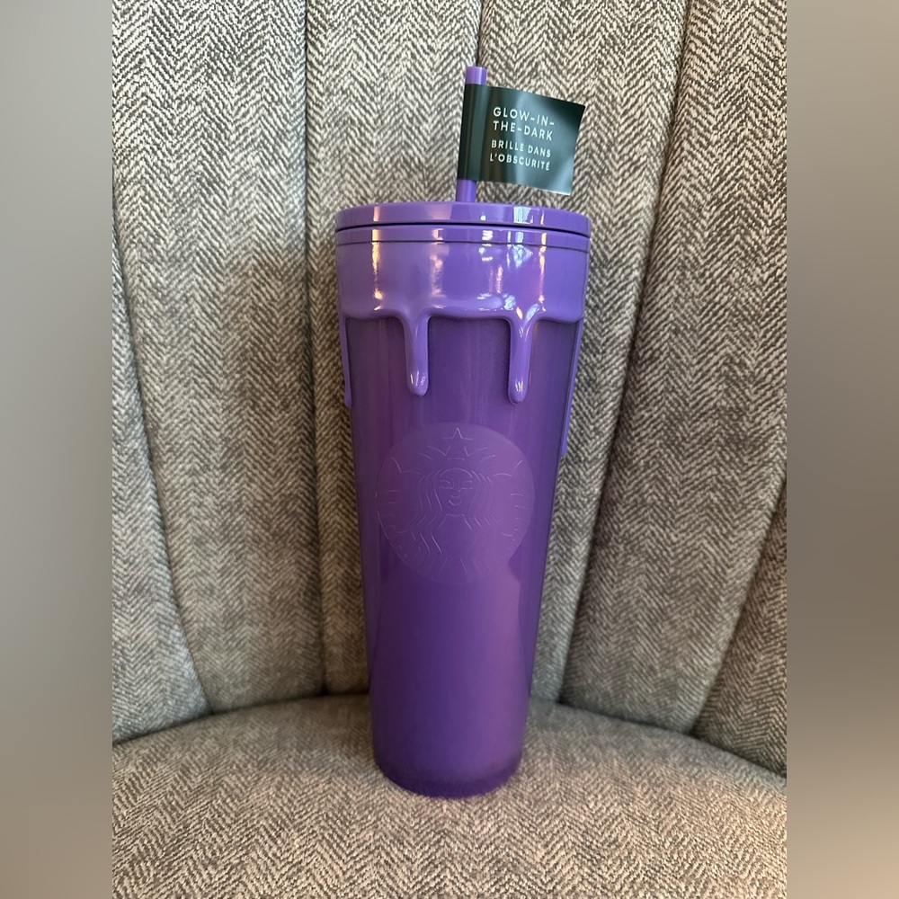 NEW 2025 Starbucks Halloween Purple Slime Glow-in-the-Dark Tumbler Cold Cup 24oz